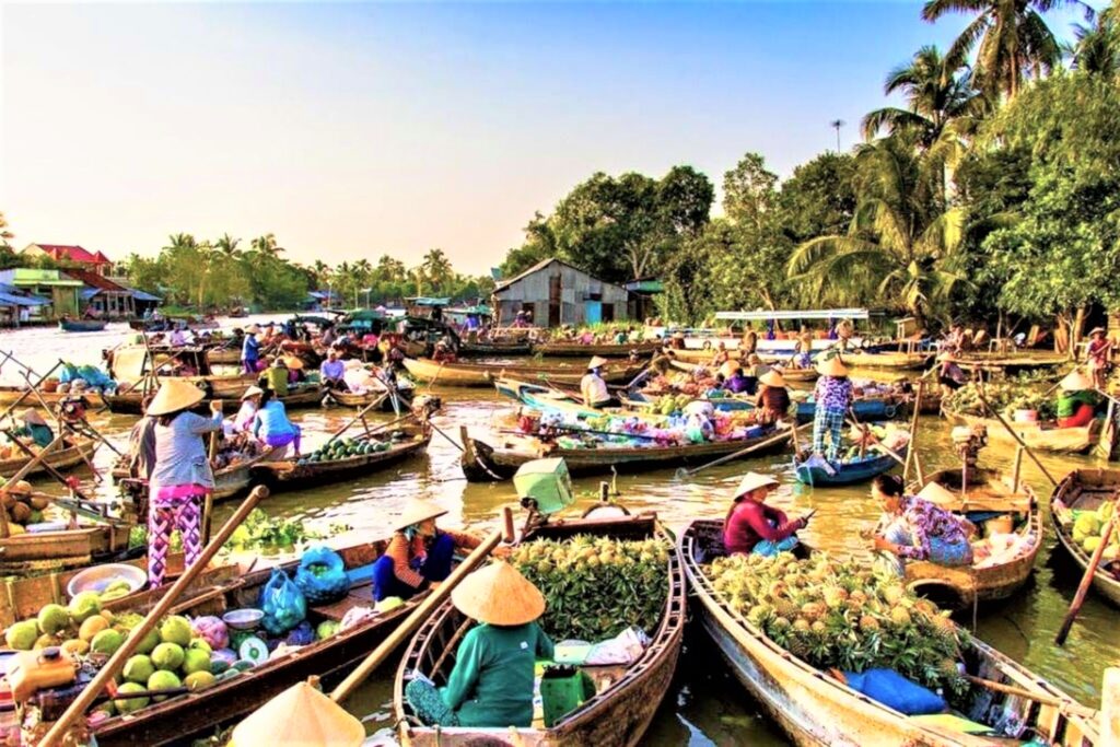 marché flottant de Cai Rang