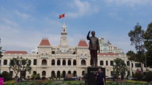 CVue du centre de Ho Chi Minh-Ville, cœur économique et culturel du Vietnam