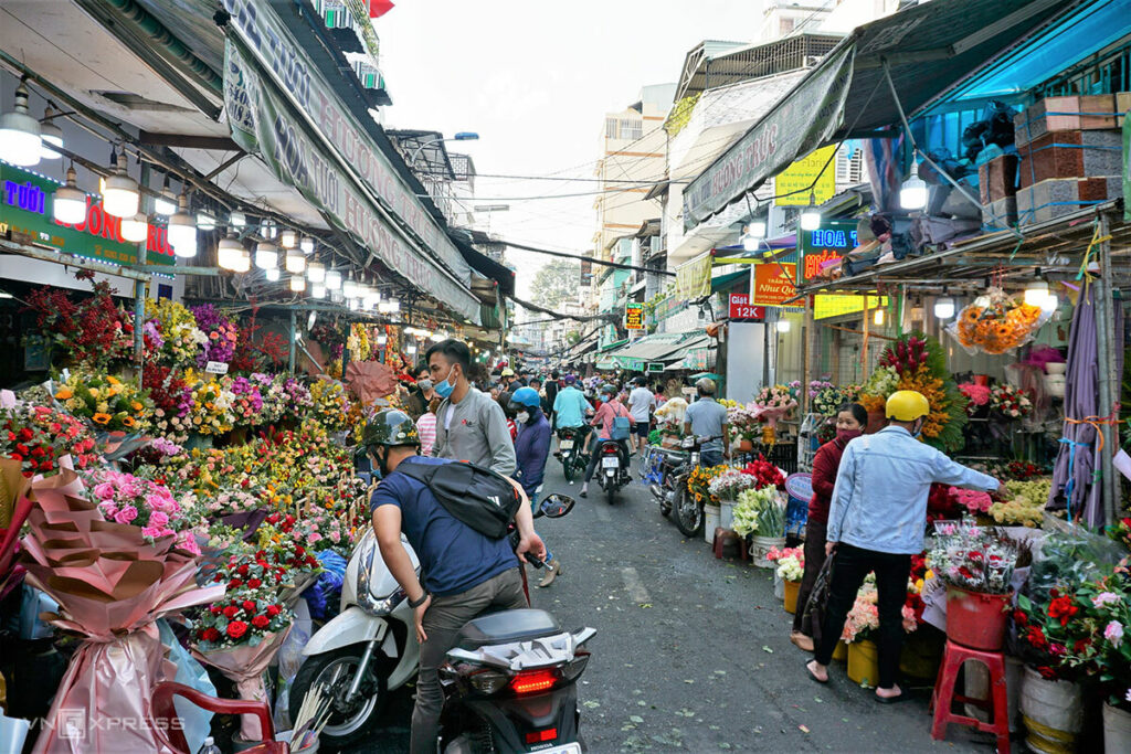 Marché de fleurs de Ho Thi Ky
